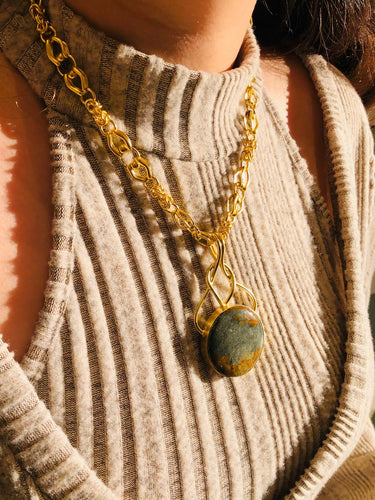 Round Turquoise Long Chain